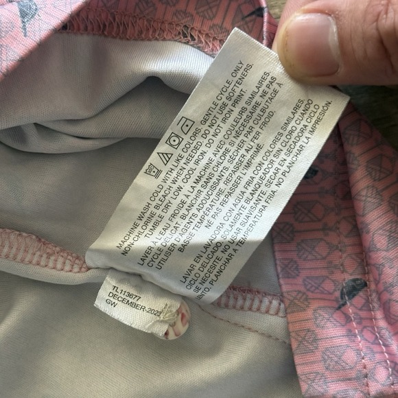 Greg‎ Norman Golf Polo Shirt Play Dry Performance Mens Large Pink All Over Print - Picture 6 of 8